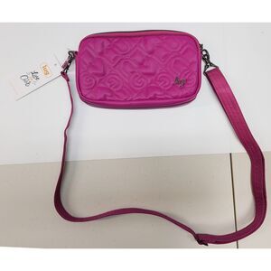 NWT Lug Coupe XL Crossbody Bag Pink Heart Quilted Wallet Magenta